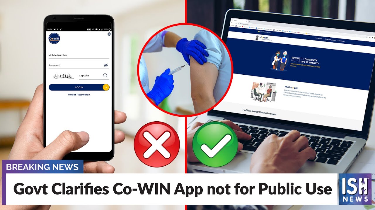 Govt Clarifies Co-WIN App not for Public Use