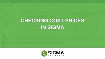 How to check the cost prices in Sigma