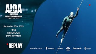 AIDA Depth World Championship Limassol 2025 - Free Immersion (FIM) - Women