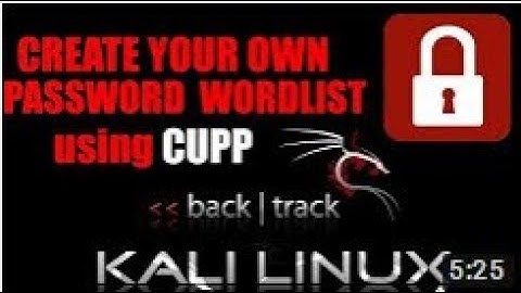 How To Generate Target Based Wordlists / Password List in Kali Linux To Hack Victim-EDUCATIONAL