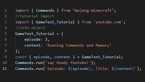 [Outdated] Minecraft Bedrock Gametest Framework Tutorial Ep. 2 - Running Commands and Basic Memory
