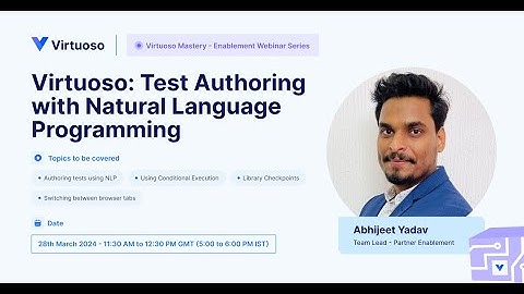Virtuoso  Test Authoring with Natural Language Programming