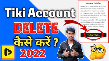Tiki account delete kaise kare | How to delete tiki account 2022 #Tiki_app