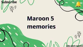 Download Lagu Maroon 5 memories, lagu barat terpopuler MP3