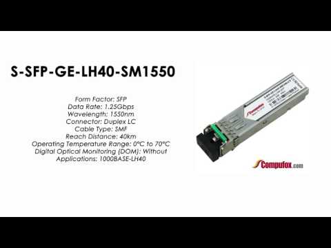 S-SFP-GE-LH40-SM1550 | Huawei Compatible SFP 1000BASE-LH SMF 1550nm 40km