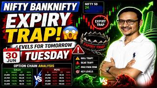 Nifty Banknifty Levels For 30 Jun Monday | Option Chain Analysis