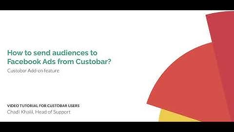 How to send audiences to Facebook Ads from Custobar?