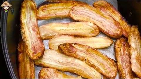 Cách làm chuối sấy dẻo bằng nồi chiên không dầu siêu nhanh, Dried bananas with air fryer