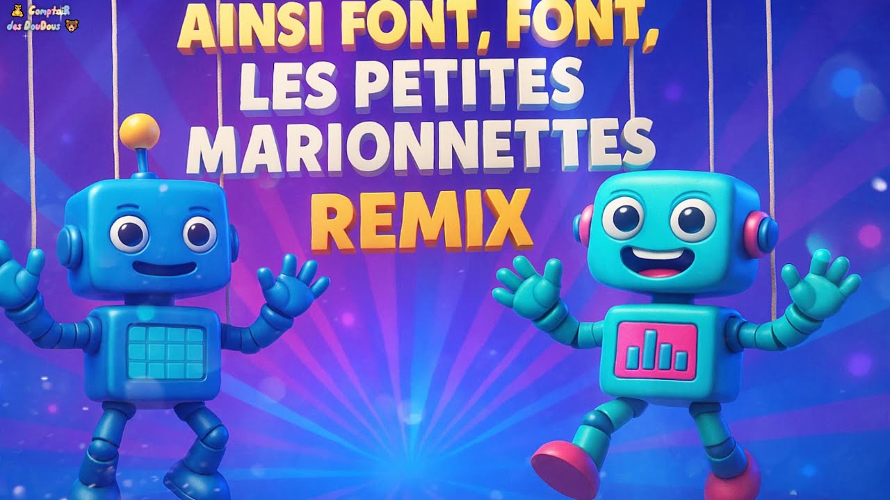Ainsi font les Petites Marionnettes 🕺 Remix Enfant Joyeux et Dansant | Chanson Maternelle