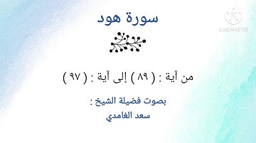 سورة هود | من آية : ٨٩ إلى آية : ٩٧