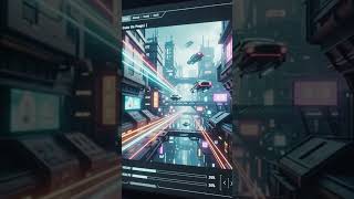 🖥️ AI-Generated Cyberpunk City Design Workflow