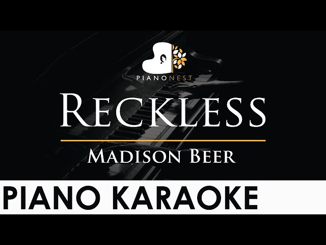 Madison Beer - Reckless - Piano Karaoke Instrumental Cover with Lyrics class=
