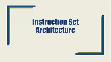 Chapter 5: Instruction Set Architecture Part 2