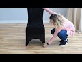 Fitting a Stretch Banquet Chair Cover Fitting a Stretch Banquet Chair Cover