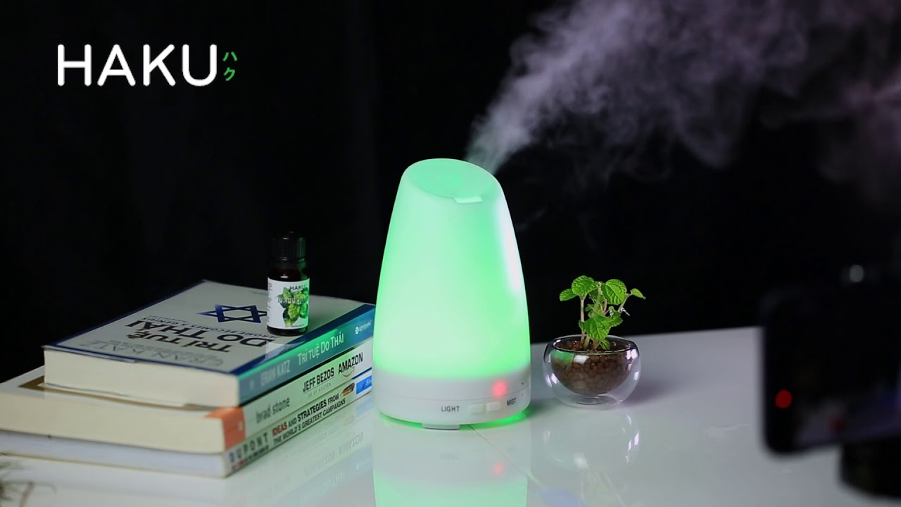 Máy khuếch tán tinh dầu ngọc tuyết đèn led 7 màu... - youtube
