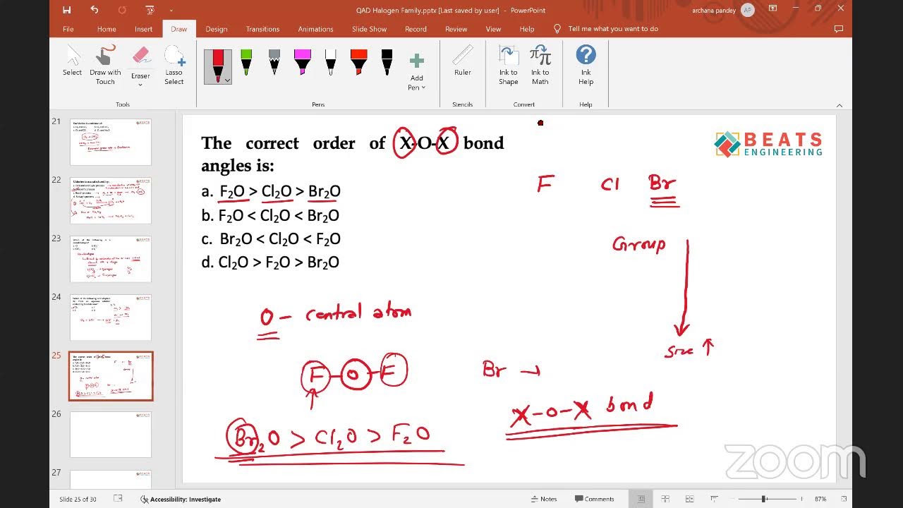 QAD Inorganic Chemistry : Halogen Family
