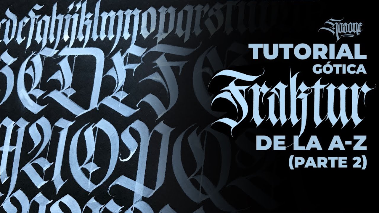 Tutorial de caligrafía gótica Fraktur minúscula (a-z)🖋 | Parte 1