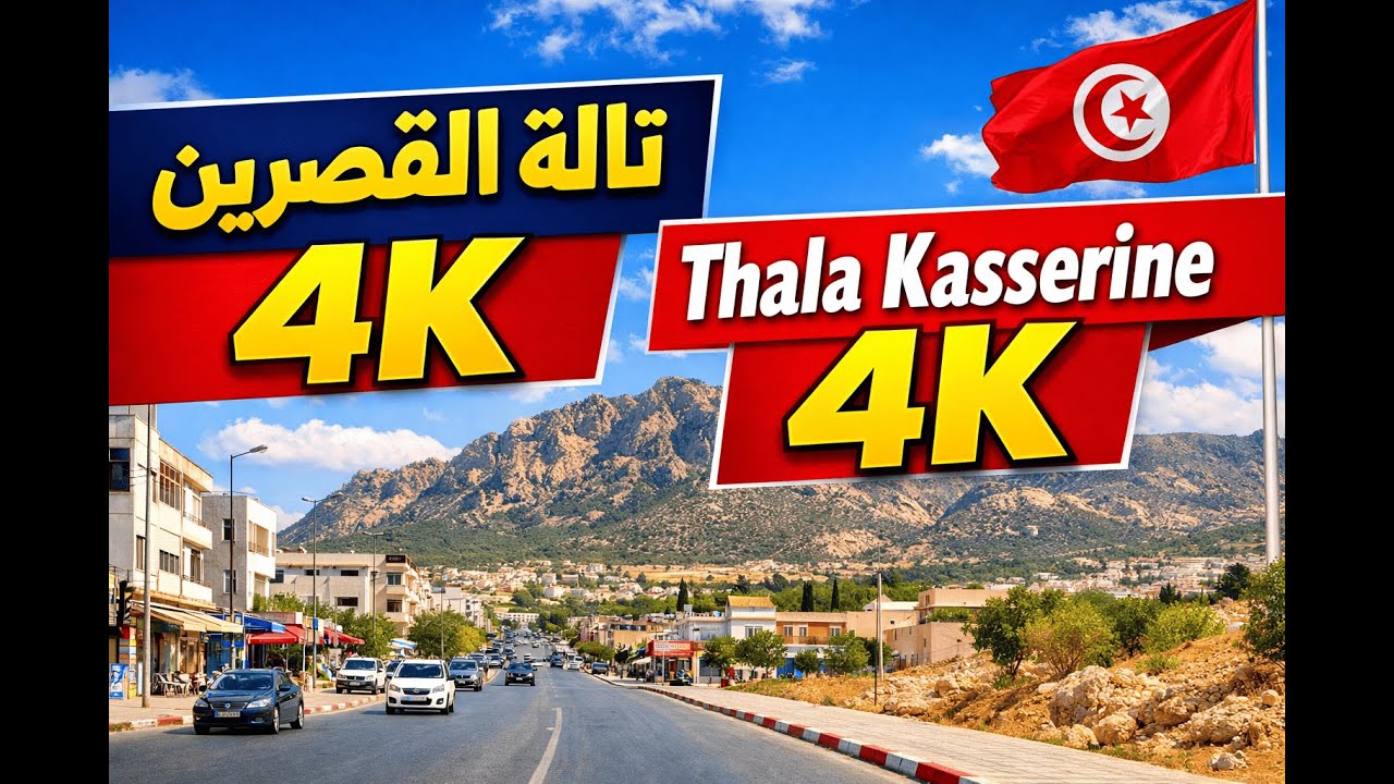 جولة في شوارع تالة القصرين 4K | Thala Kasserine Street Tour 🇹🇳