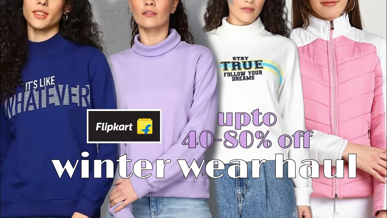 Flipkart winter wear haul°Baggy sweatshirt°puffer jacket/Affordable ...