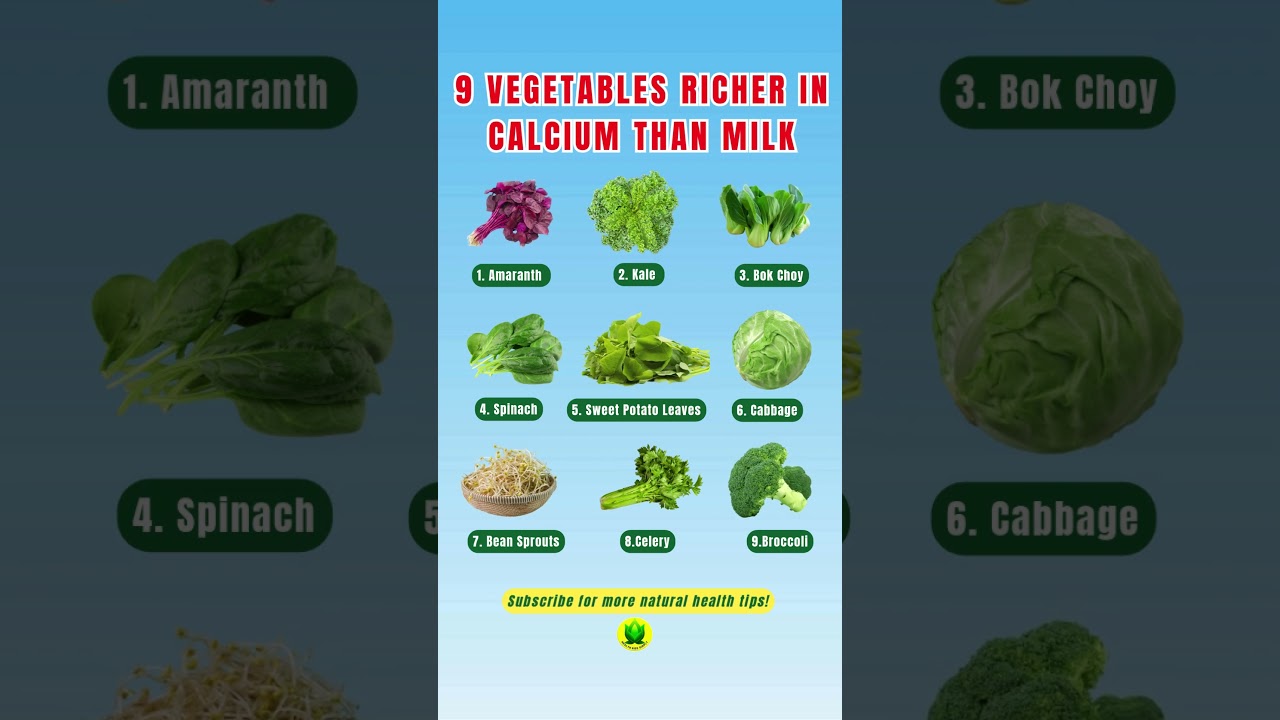 9 Vegetables Richer in Calcium Than Milk