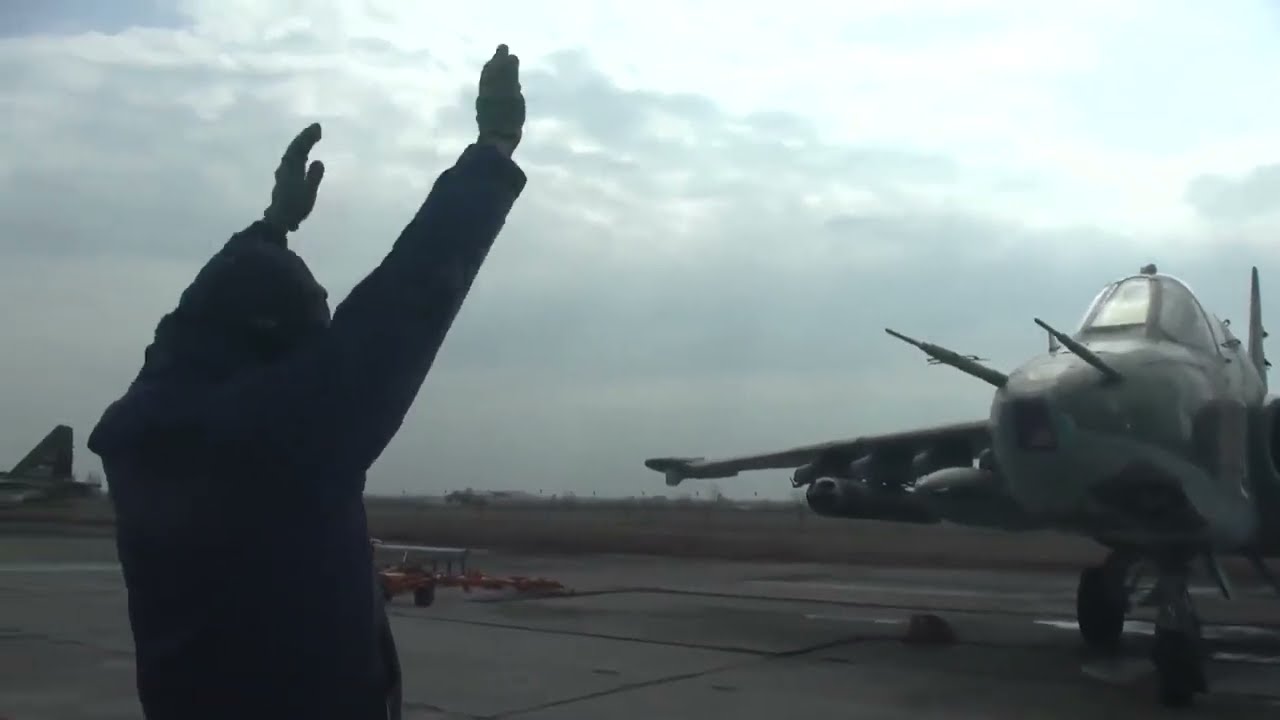 Military Equipment/ RUSSIAN fighter Su-25 in combat mission part 2