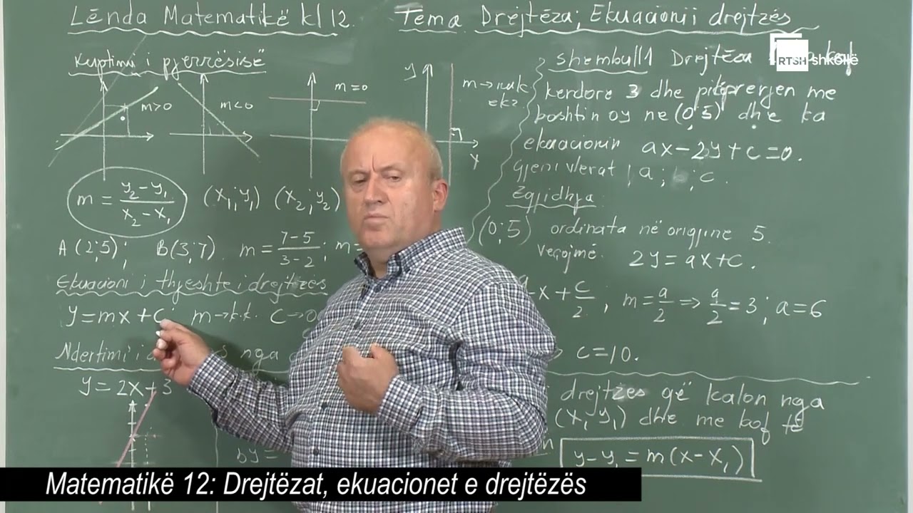 Drejtëzat, ekuacionet e drejtëzës| Matematikë 12