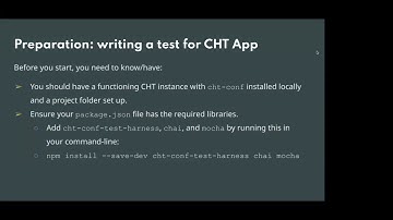 CHT Webinar - Test Harness