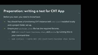 CHT Webinar - Test Harness screenshot 4