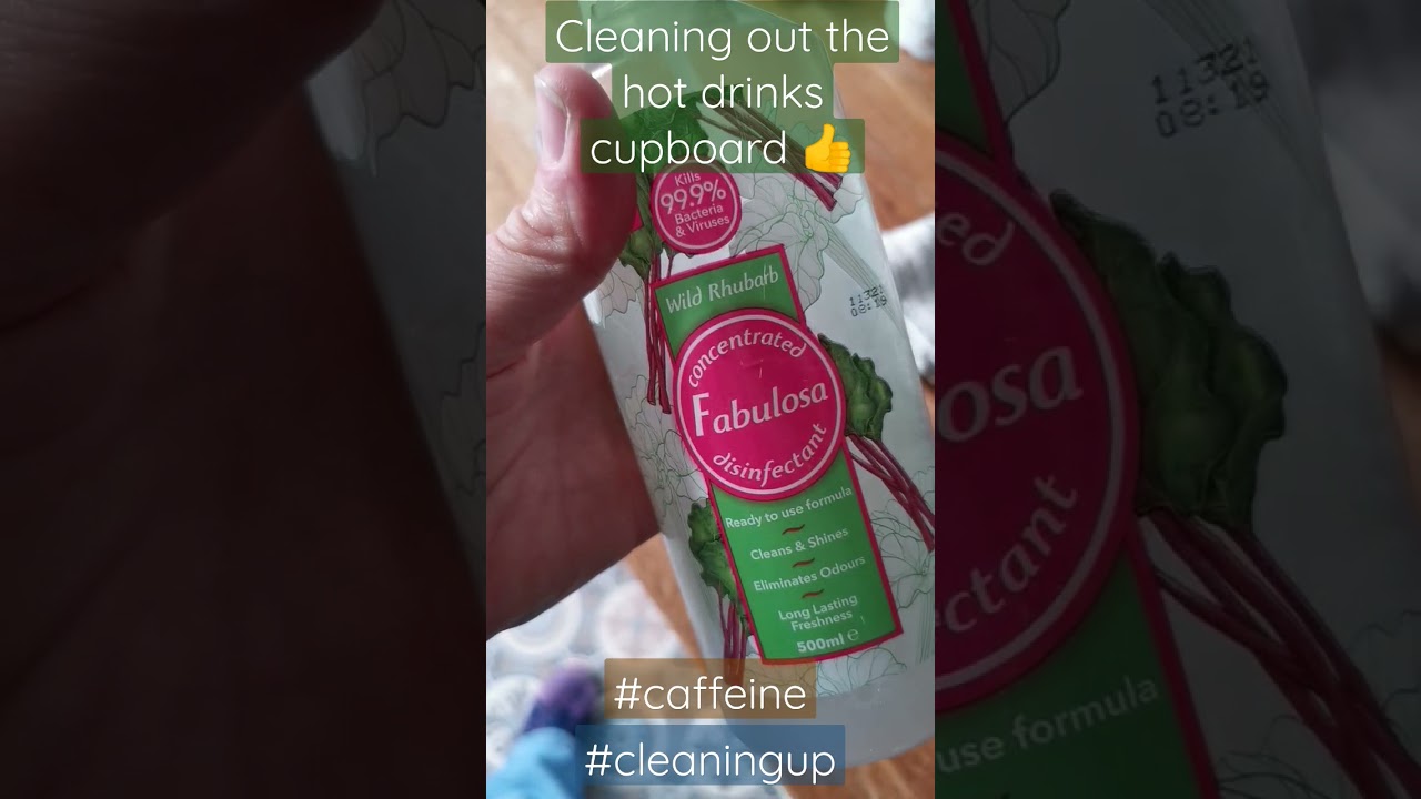 Cleaning out the hot drinks cupboard