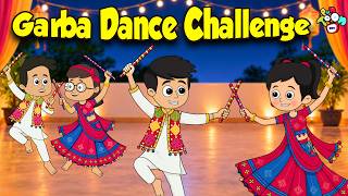 Garba Dance Challenge | Navratri Special | English Cartoon | Moral Stories | PunToon Kids