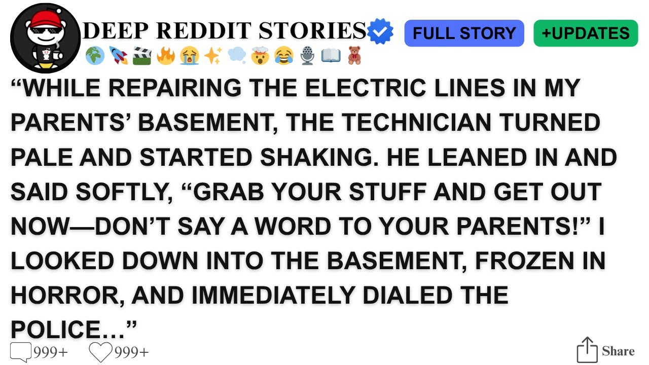 [Full Story] WHILE REPAIRING THE ELECTRIC LINES IN MY PARENTS’ BASEMENT, THE TECHNICIAN TURNED PALE