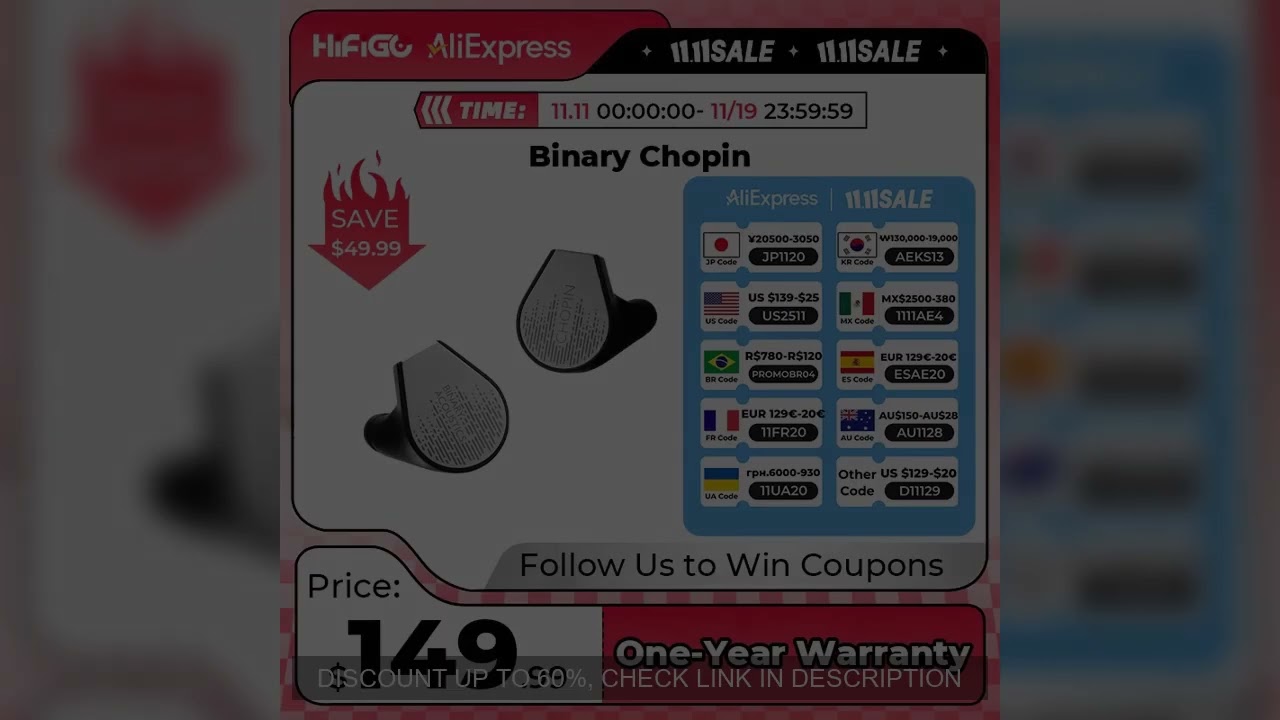 HiFiGo Binary × Gizaudio Chopin Earphone 1DD+3BA Hybrid in-Ear Monitors HiFi Audiophile Headphones M