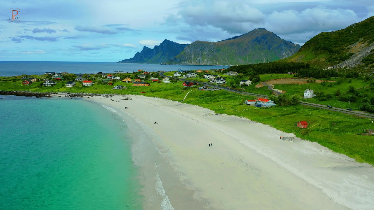 The Beaches of Lofoten Norway by Drone 4K