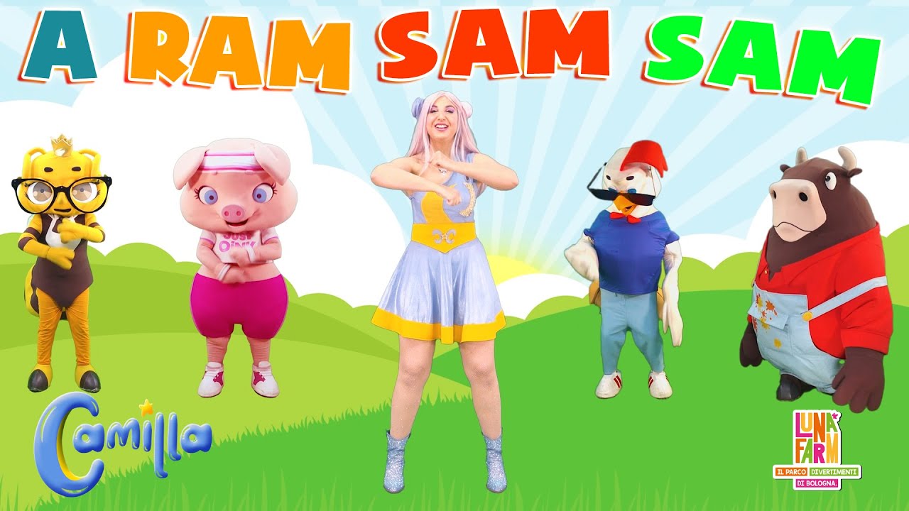 A RAM SAM SAM + 30 minuti di Canzoni per Bambini e Baby Dance con Camilla al Luna Farm  🐷🐝🐔🐂