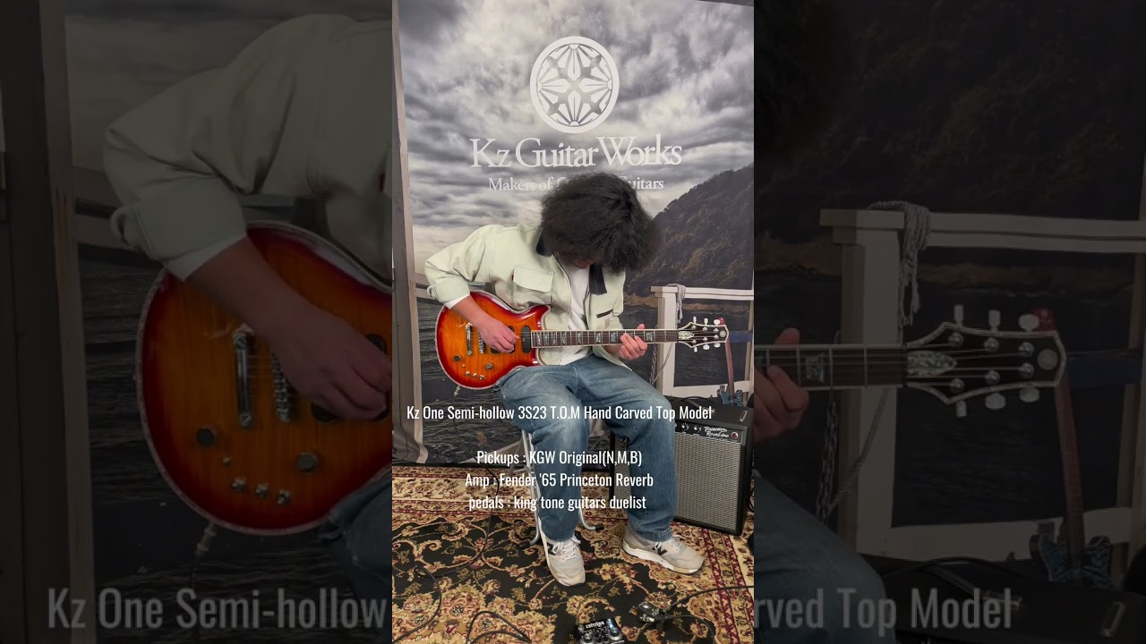 Kz One Semi-hollow 3S23 T.O.M Hand Carved Top Model # #guitarist