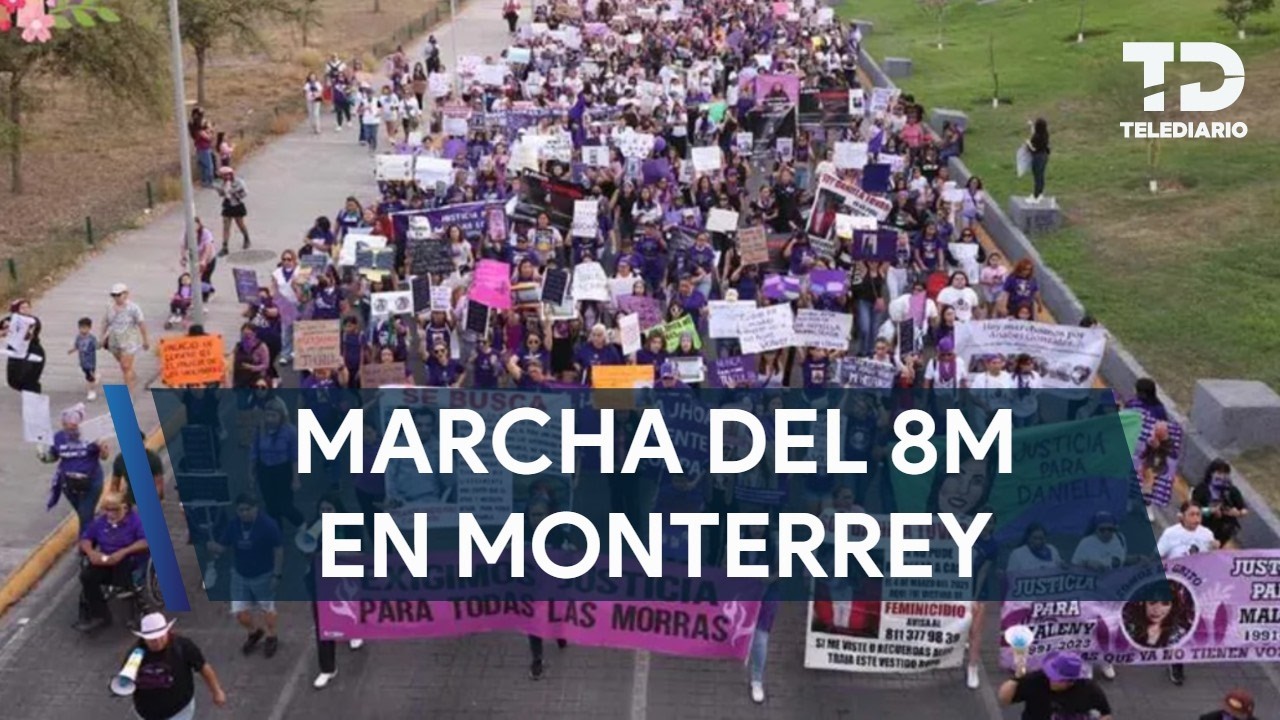 Miles de mujeres participaron en la marcha del 8M en Monterrey