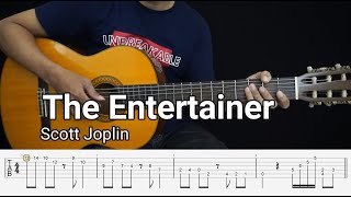 The Entertainer - Scott Joplin - Fingerstyle Guitar Cover + TAB