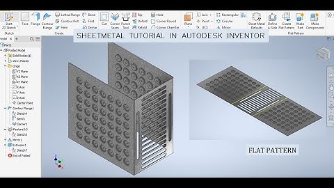 Sheet metal Part design using Forming Tool in Autodesk Inventor || Inventor Sheet metal Tutorials