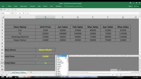 Sumproduct and Vlookup