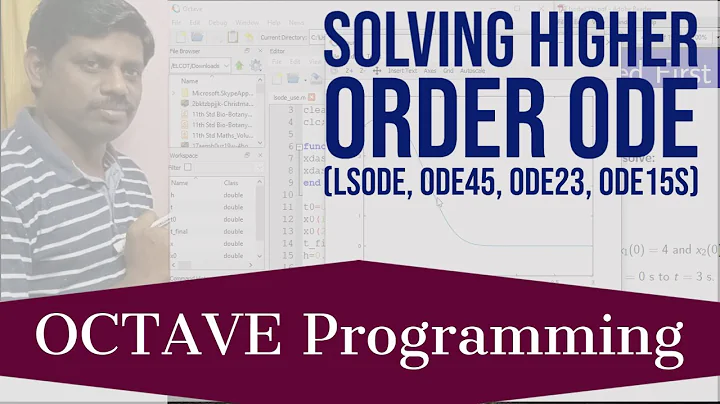 Solving Higher Order ODEs | GNU OCTAVE and MATLAB | lsode, ode45, ode23 and ode15s