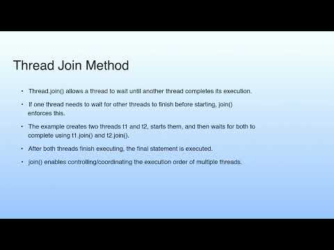 Thread Join Method | Lecture 28: Multithreading-II