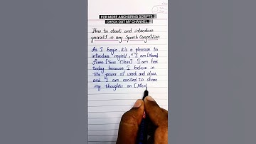Speech introduction Lines for Any Speech Competition #shorts #speechcompetition #introduceyourself