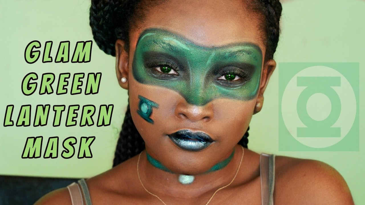 GLAM GREEN LANTERN MASK MAKEUP KEMIIXO YouTube