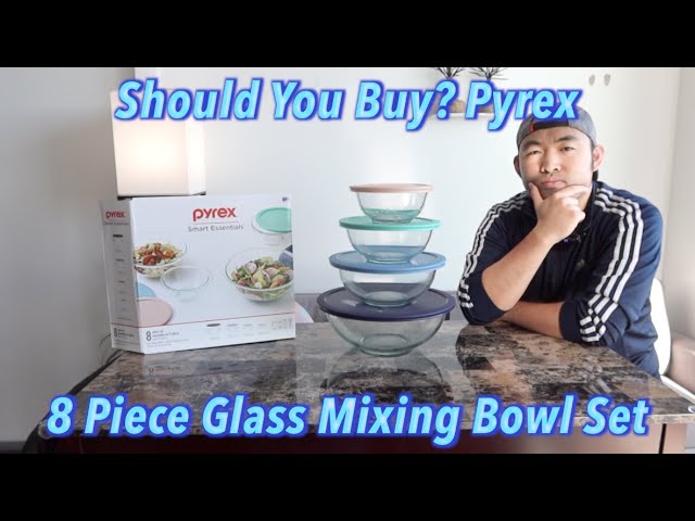 Glass Prep Mixing Bowls, Set of 8