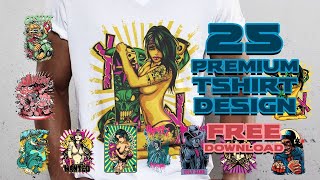 Download Free   25 Premium T shirt Design Vector
