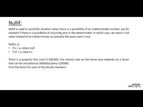 Nullif in SQL