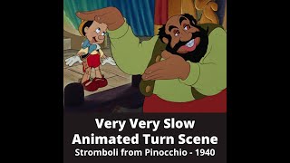 Animated Turn Scene From Vintage Disney Character Studies - 1940S Pinocchio - Very Slow Motion
