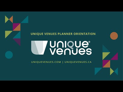 Unique Venues Planner Orientation