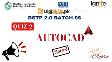 Digiskill Autocad quiz 2 batch 06 | autocad quiz 2 batch 6 solution