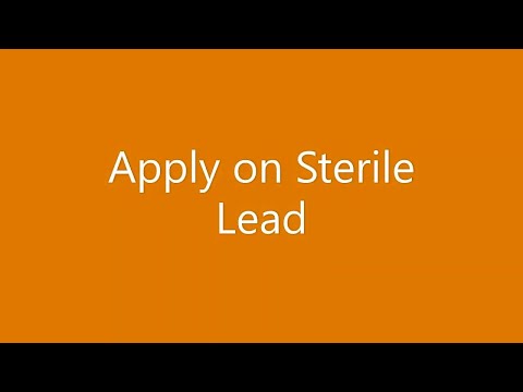 How to apply on Sterile Lead in GSK